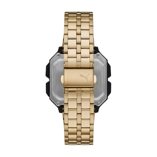 Foto 3 | Reloj Digital Puma Remix Dorado para Hombre Extensible de Acero y Carátula Gris