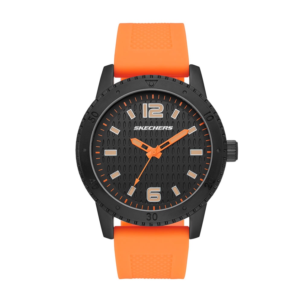 Reloj Skechers Correa de Silicona Naranja Carátula Negra Analógico para Hombre $799