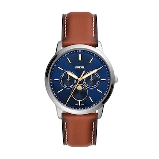 Foto 1 | Reloj Fossil Neutra Minimalist Fs5903 Color Plateado Con Esfera Azul Para Hombre