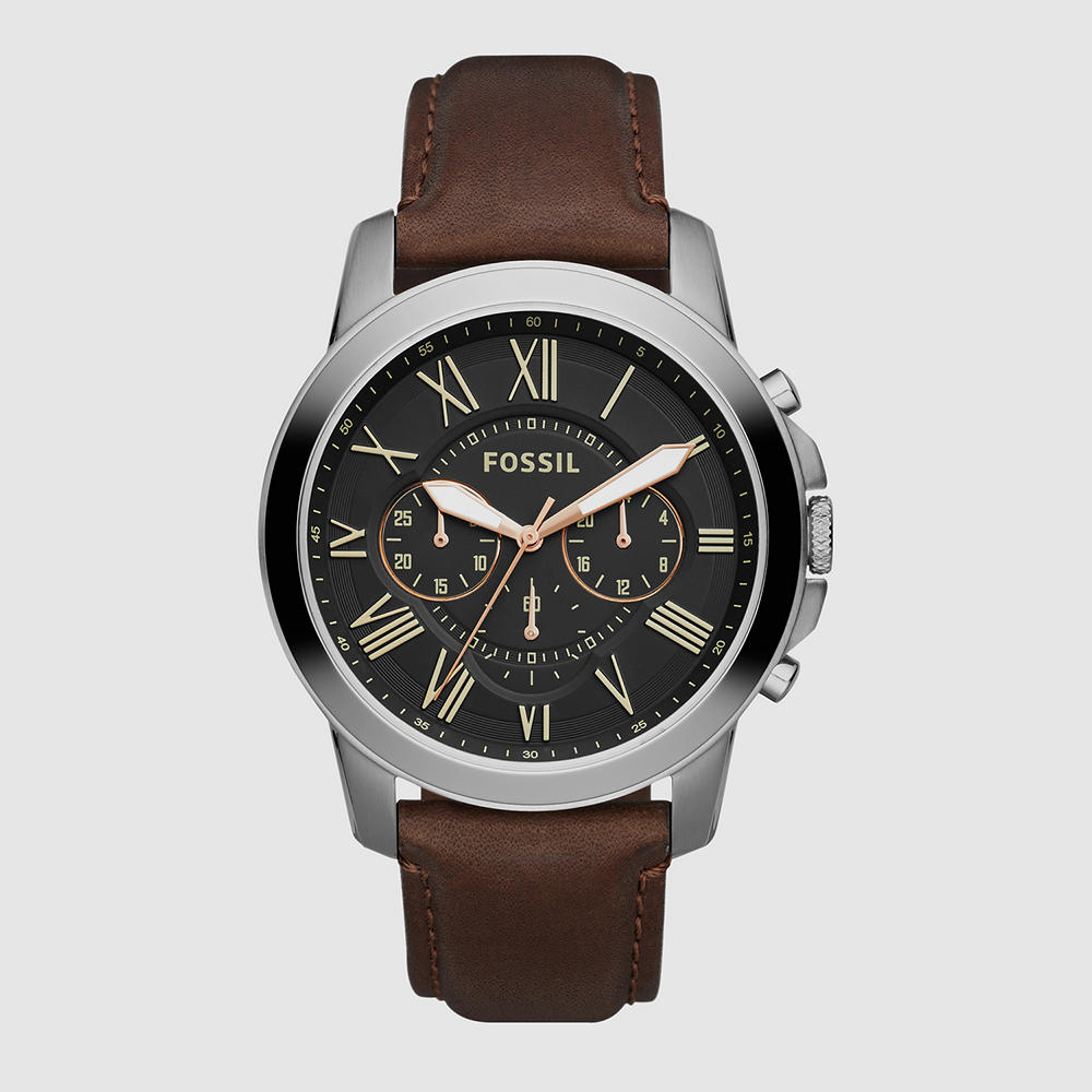 Reloj de Pulso Fossil Grant Fs4813 color Plata para Caballero
