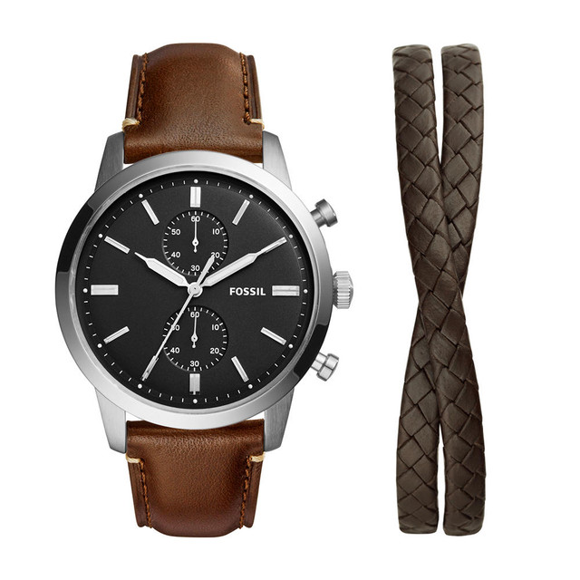 Set Fossil Townsman Fs5967set color Plateado para Caballero