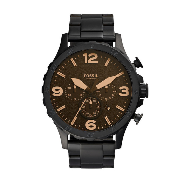 Foto 2 pulgar | Reloj de Pulso Fossil Nate Jr1356 Negro para Hombre