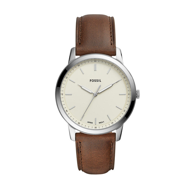 Reloj de Pulso Fossil The Minimalist 3h Fs5439 color Plata para Caballero