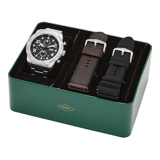 Foto 4 | Set Fossil Bronson Fs5968 Set color Plateado para Caballero