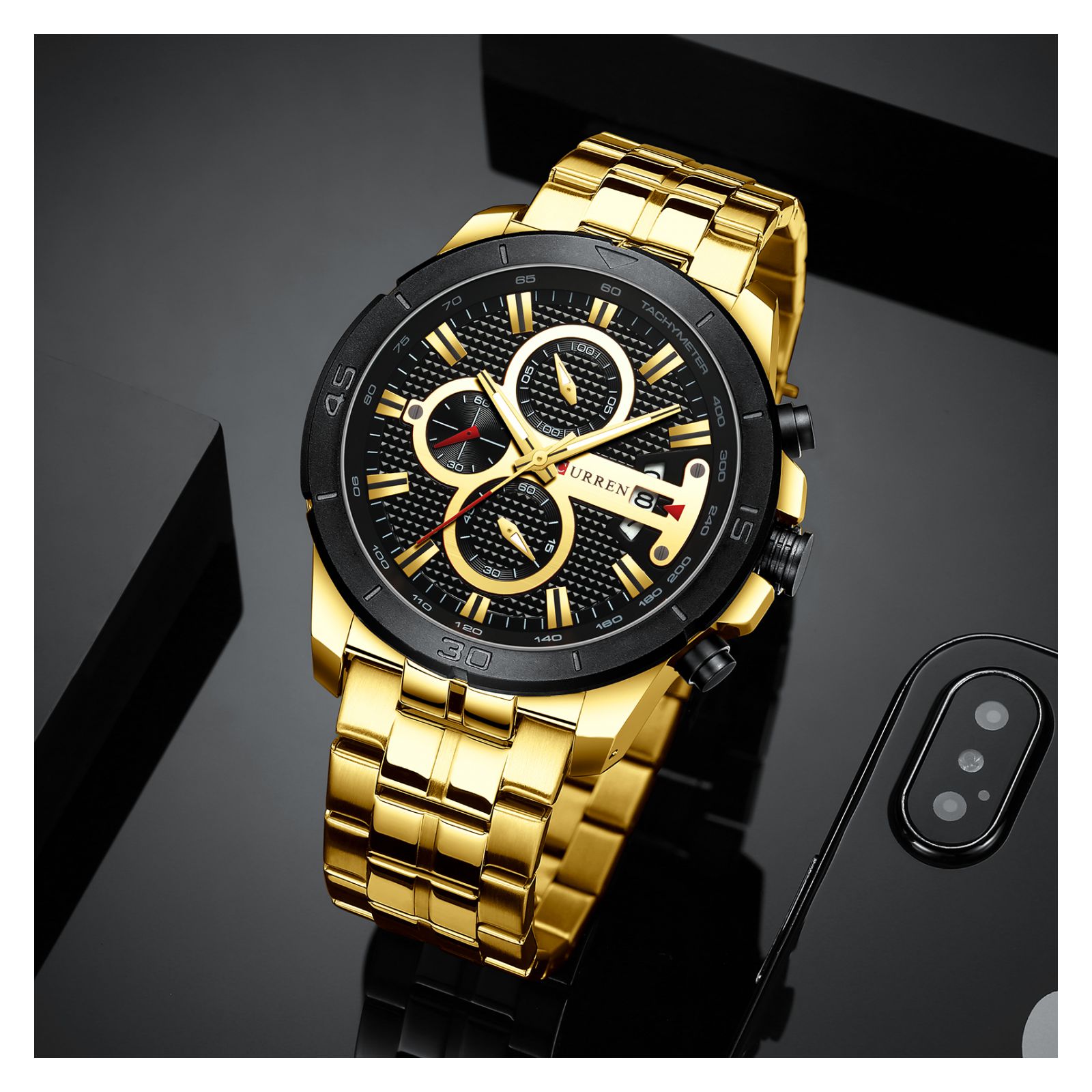 Foto 2 | Reloj Curren Krec6018 Dorado para Hombre