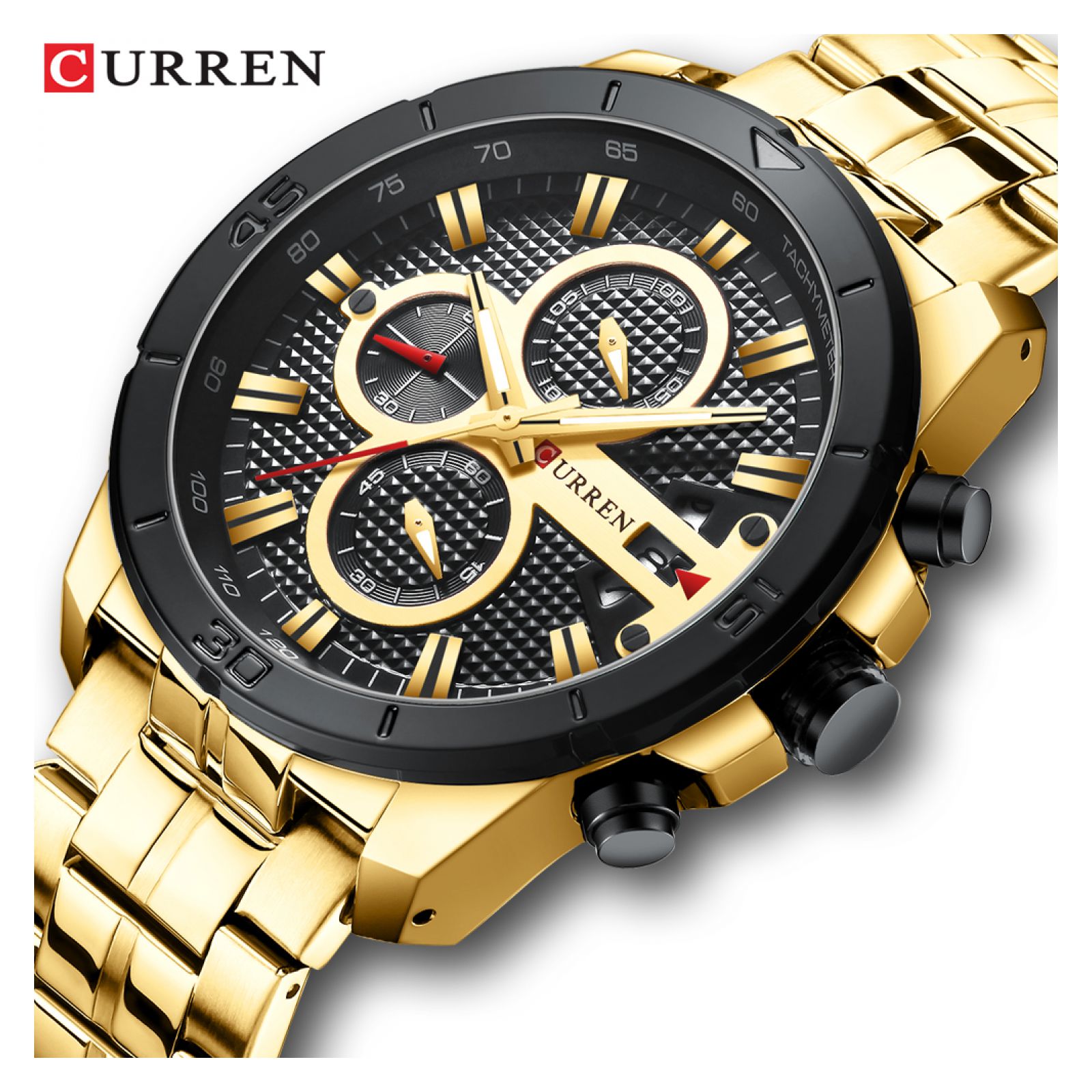 Foto 4 pulgar | Reloj Curren Krec6018 Dorado para Hombre