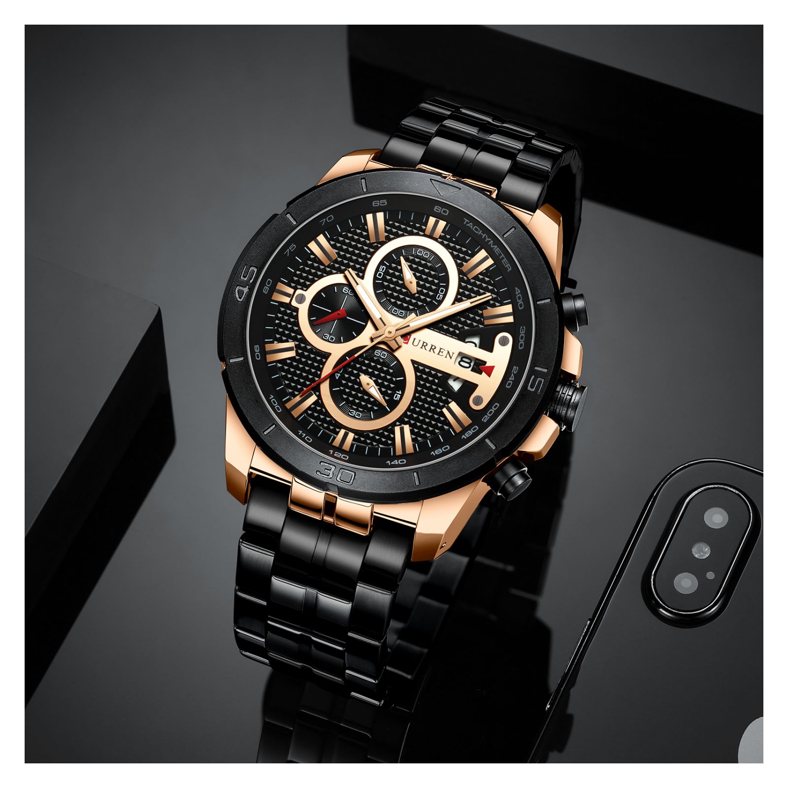 Foto 3 pulgar | Reloj Curren Krec6001 Negro para Hombre