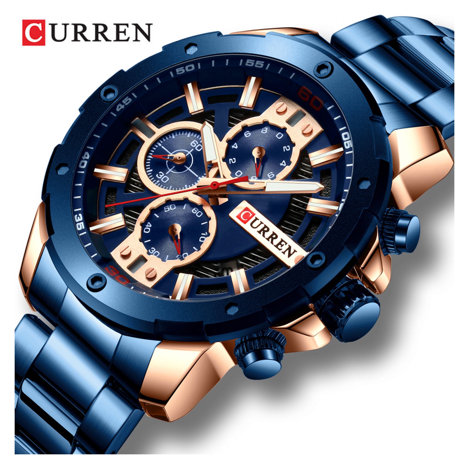 Foto 3 pulgar | Reloj Curren Krec6703 color Azul para Hombre
