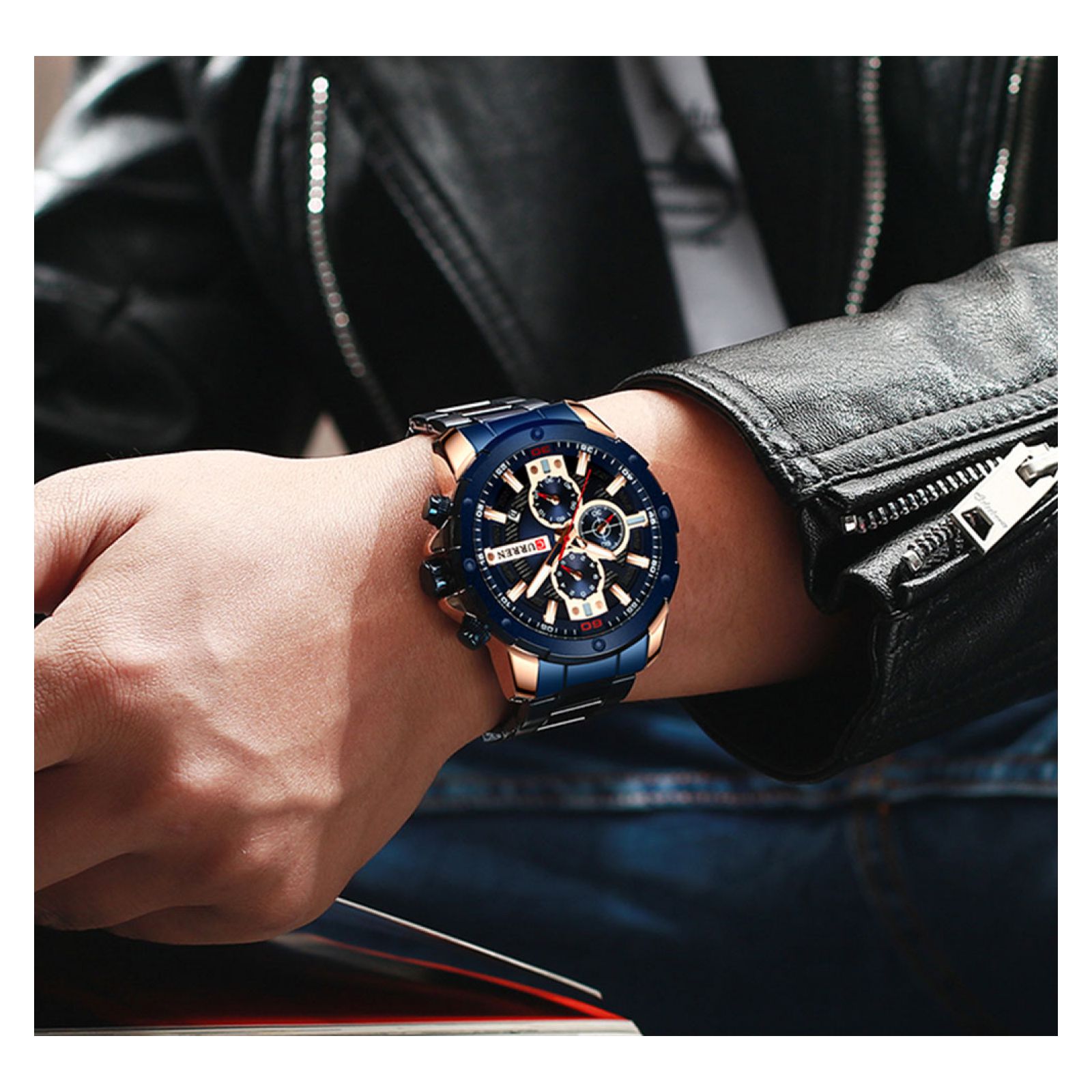 Foto 6 pulgar | Reloj Curren Krec6703 color Azul para Hombre