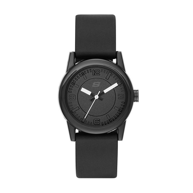 Reloj De Pulso Skechers Rosencrans Sr6028 Color Negro Para Dama