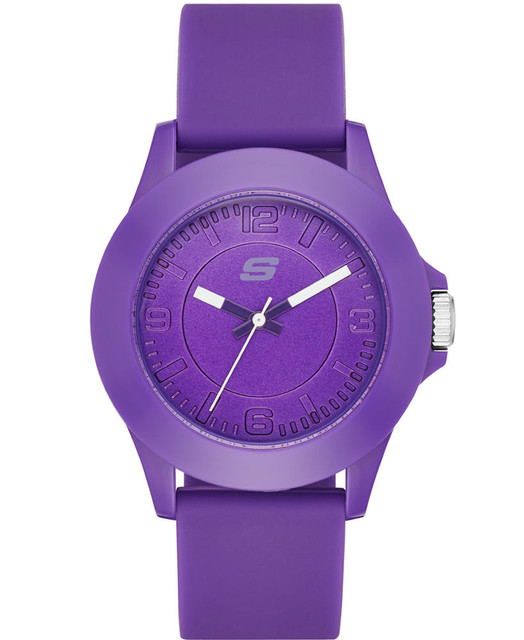 Reloj De Pulso Skechers Rosencrans Sr6026 Color Morado Para Dama