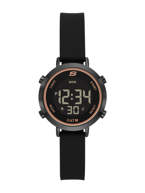 Reloj Skechers Mini Magnolia Sr6256 Color Negro Para Dama