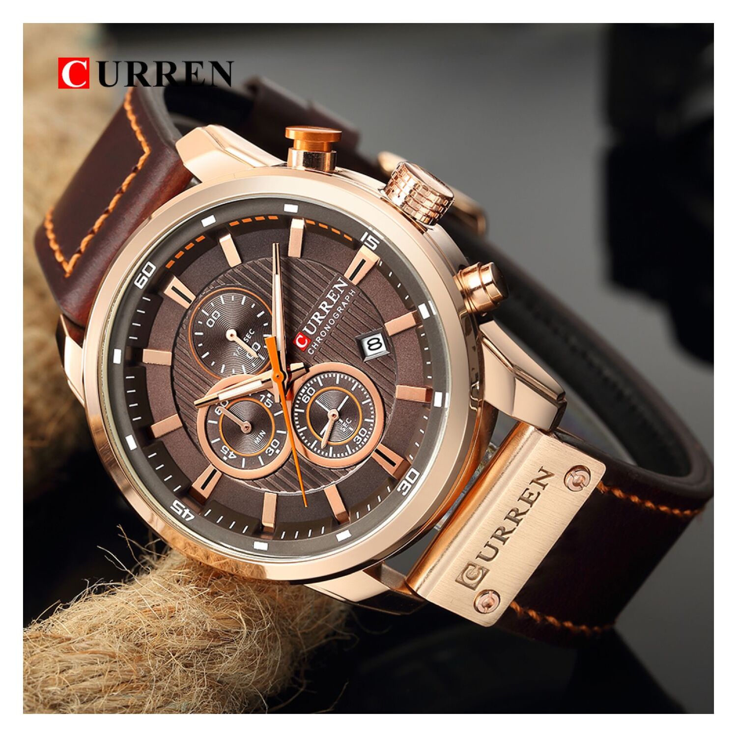 Foto 4 pulgar | Reloj  Curren Kreb942001 Color Marrón Hombre