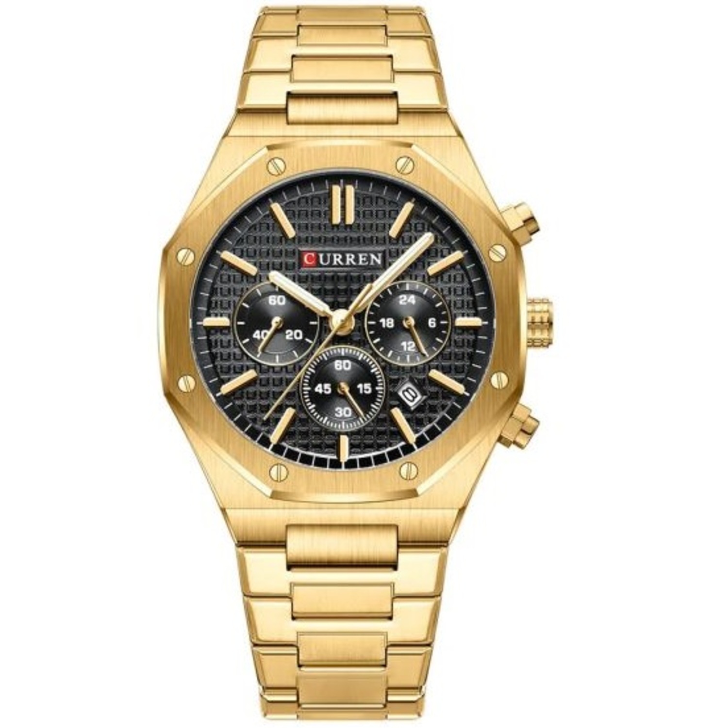 Reloj  Curren Kred8404 Color Dorado Hombre