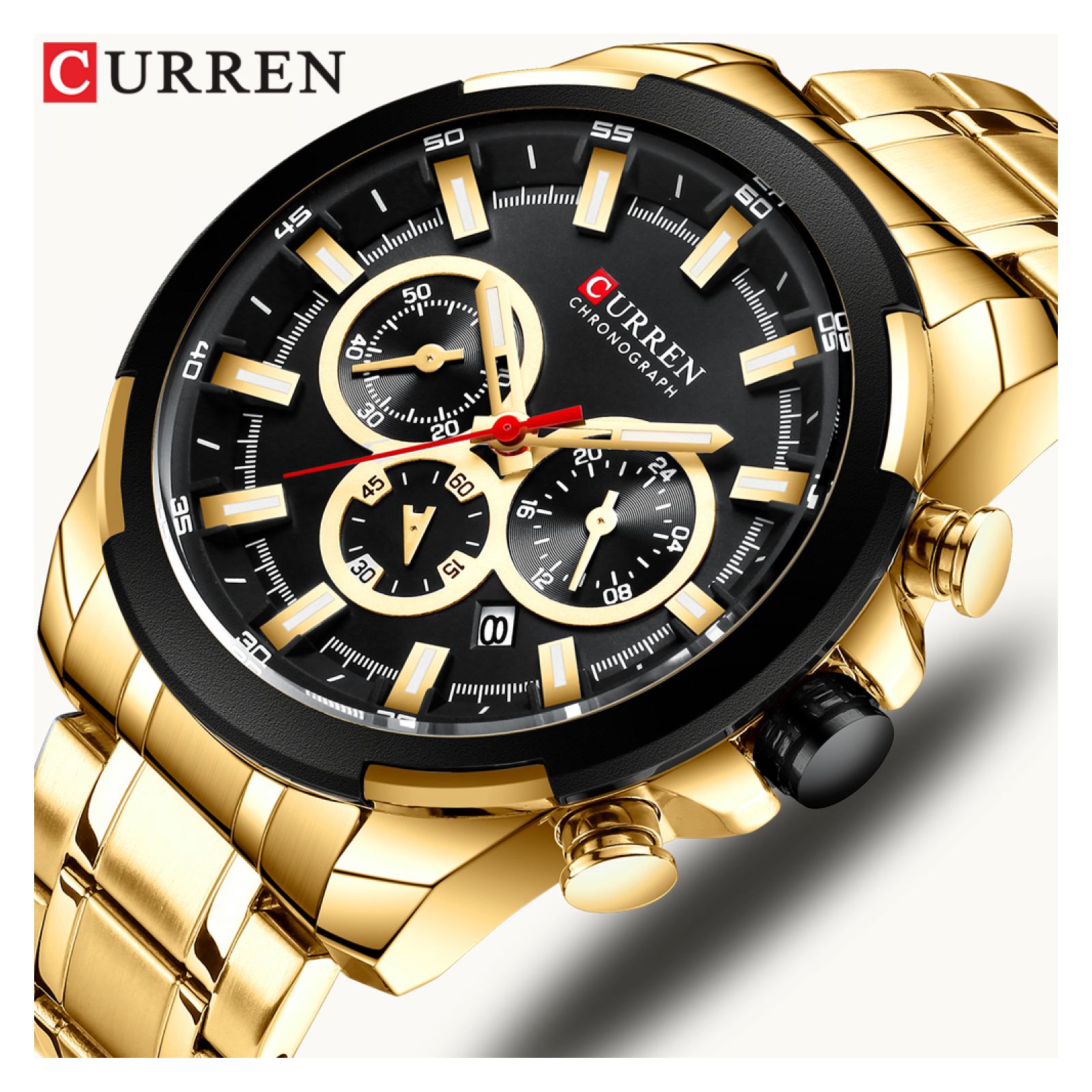 Foto 2 | Reloj  Curren Krec9418 Color Dorado Hombre