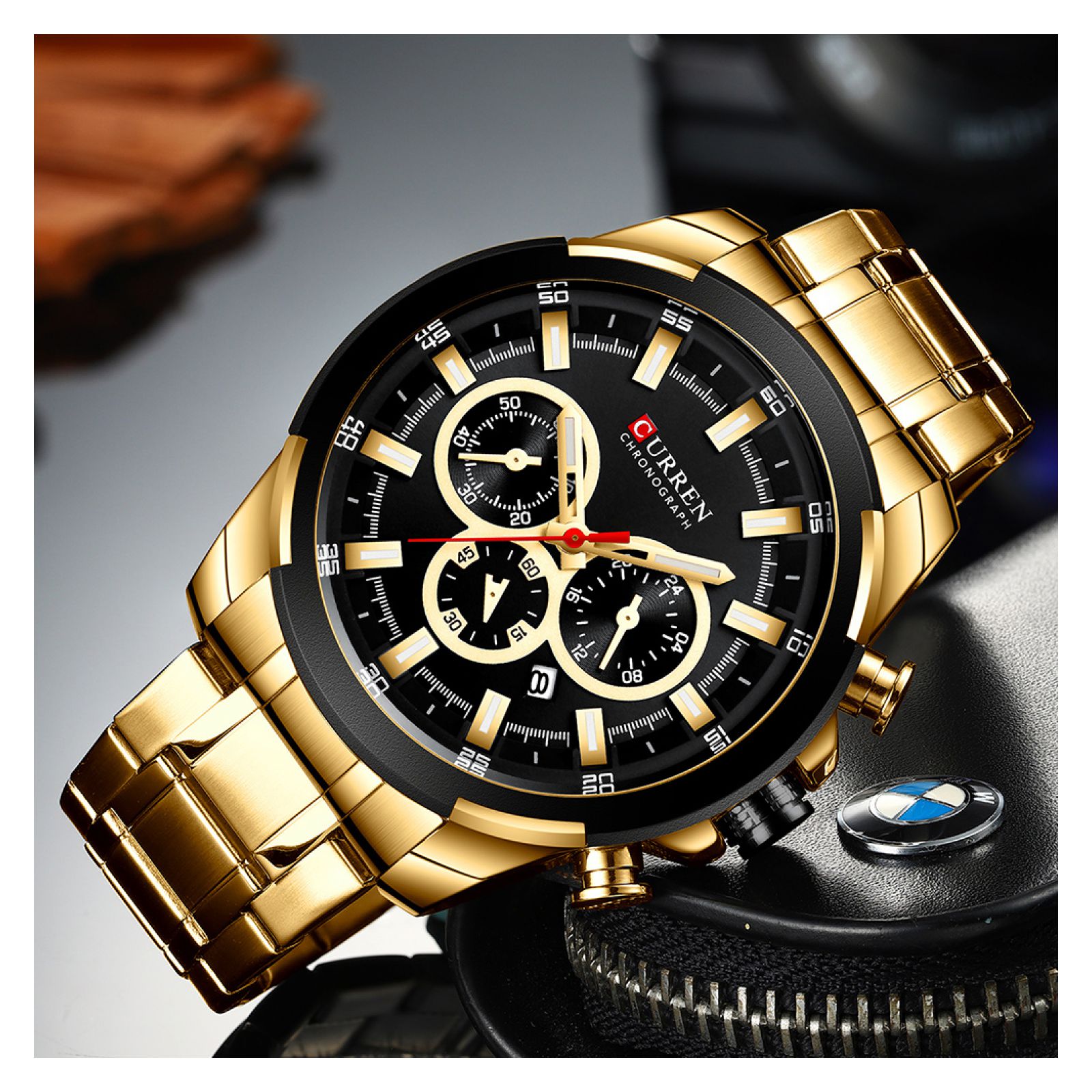 Foto 4 | Reloj  Curren Krec9418 Color Dorado Hombre