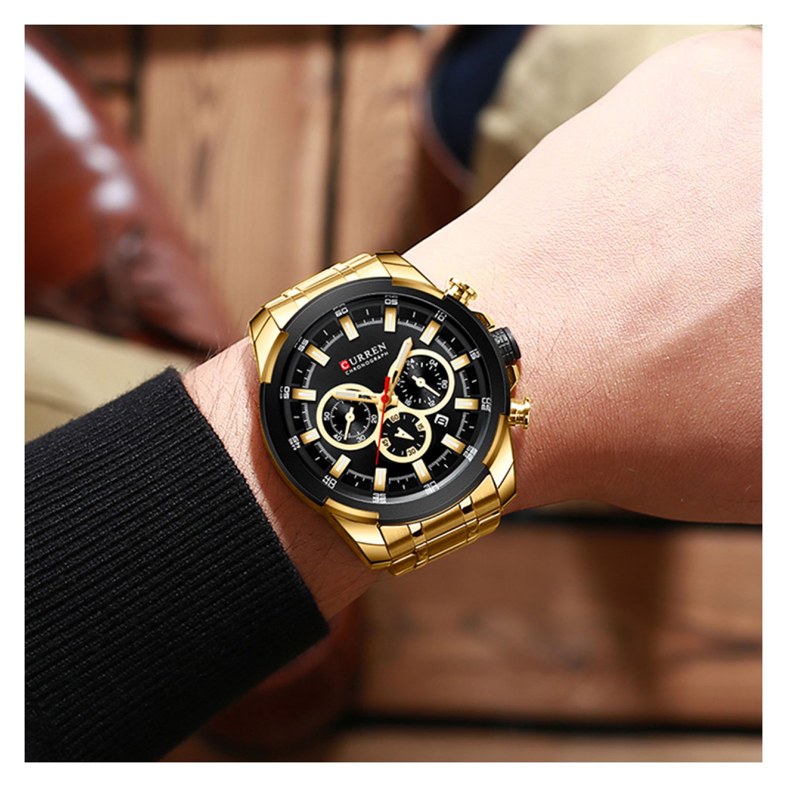 Foto 5 | Reloj  Curren Krec9418 Color Dorado Hombre