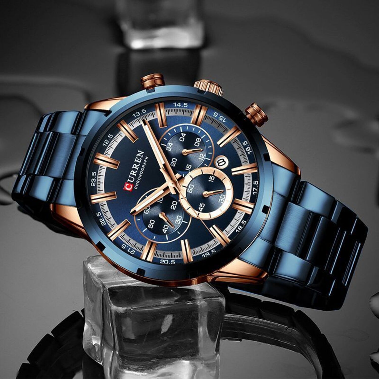 Foto 5 pulgar | Reloj  Curren Krec7603 Color Azul Hombre