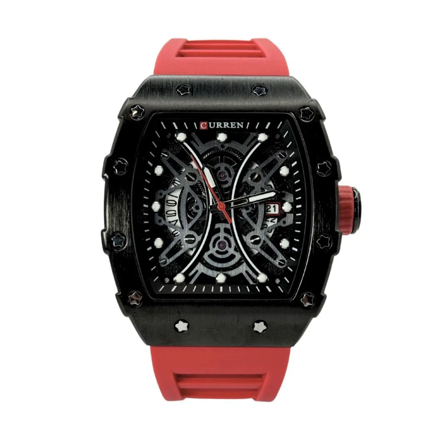 Reloj  Curren Kred8003 Color Rojo Hombre