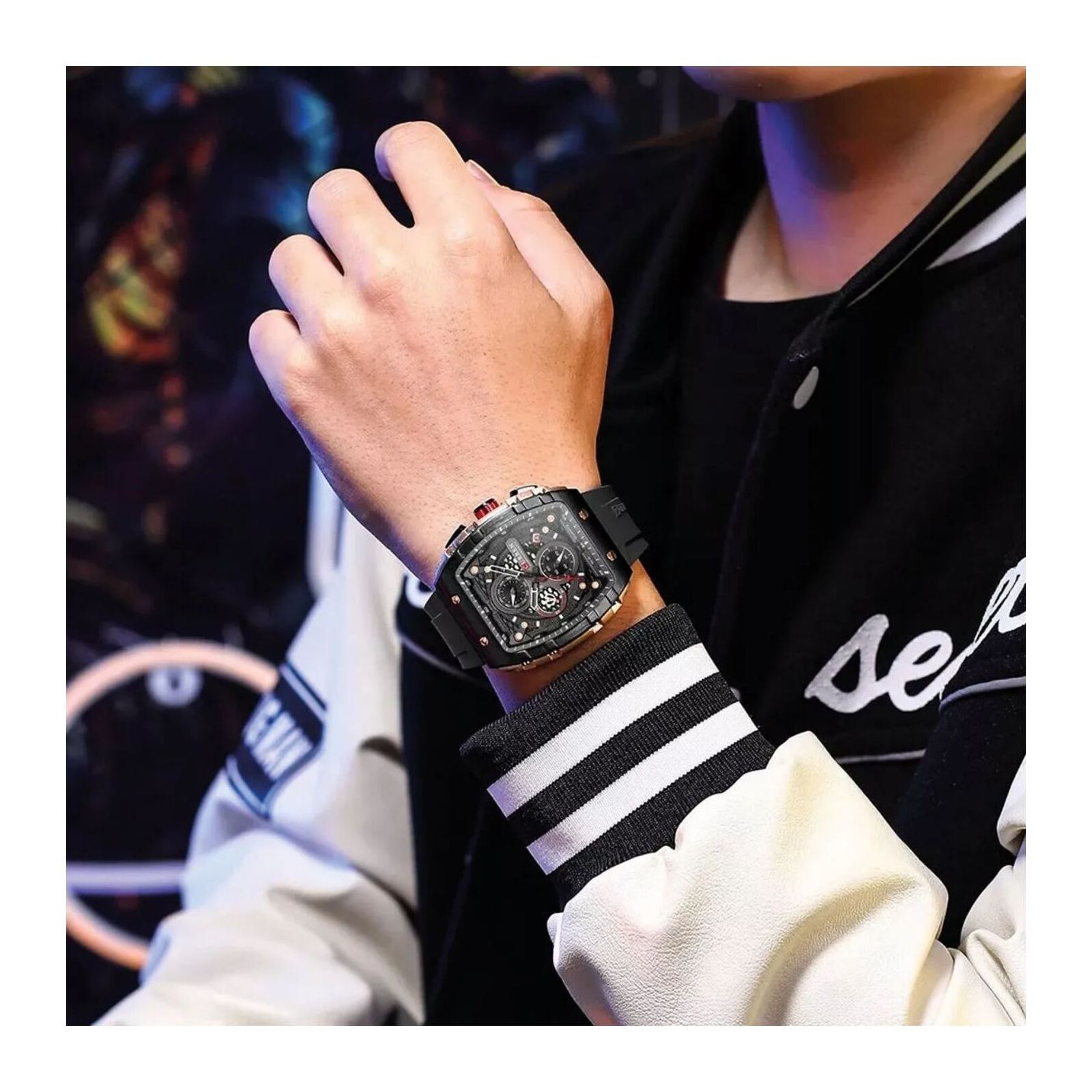 Foto 4 pulgar | Reloj Curren Kred8201 Negro para Hombre
