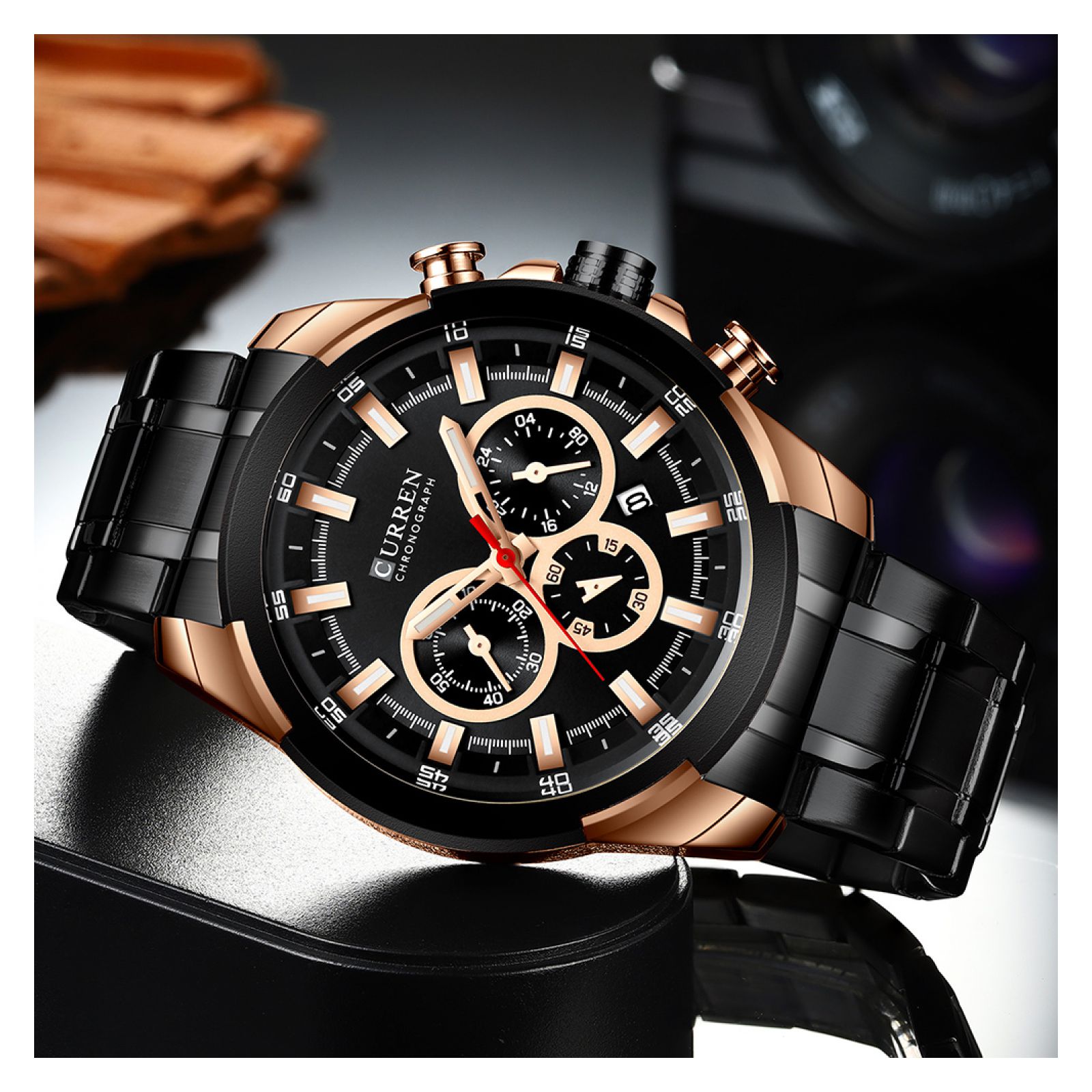Foto 4 pulgar | Reloj Curren Krec9401 Negro para Hombre