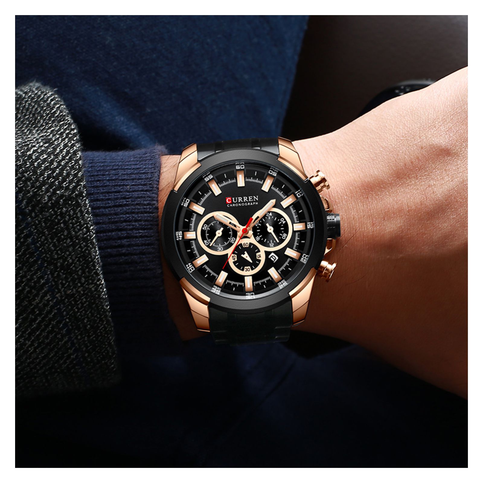 Foto 6 pulgar | Reloj Curren Krec9401 Negro para Hombre