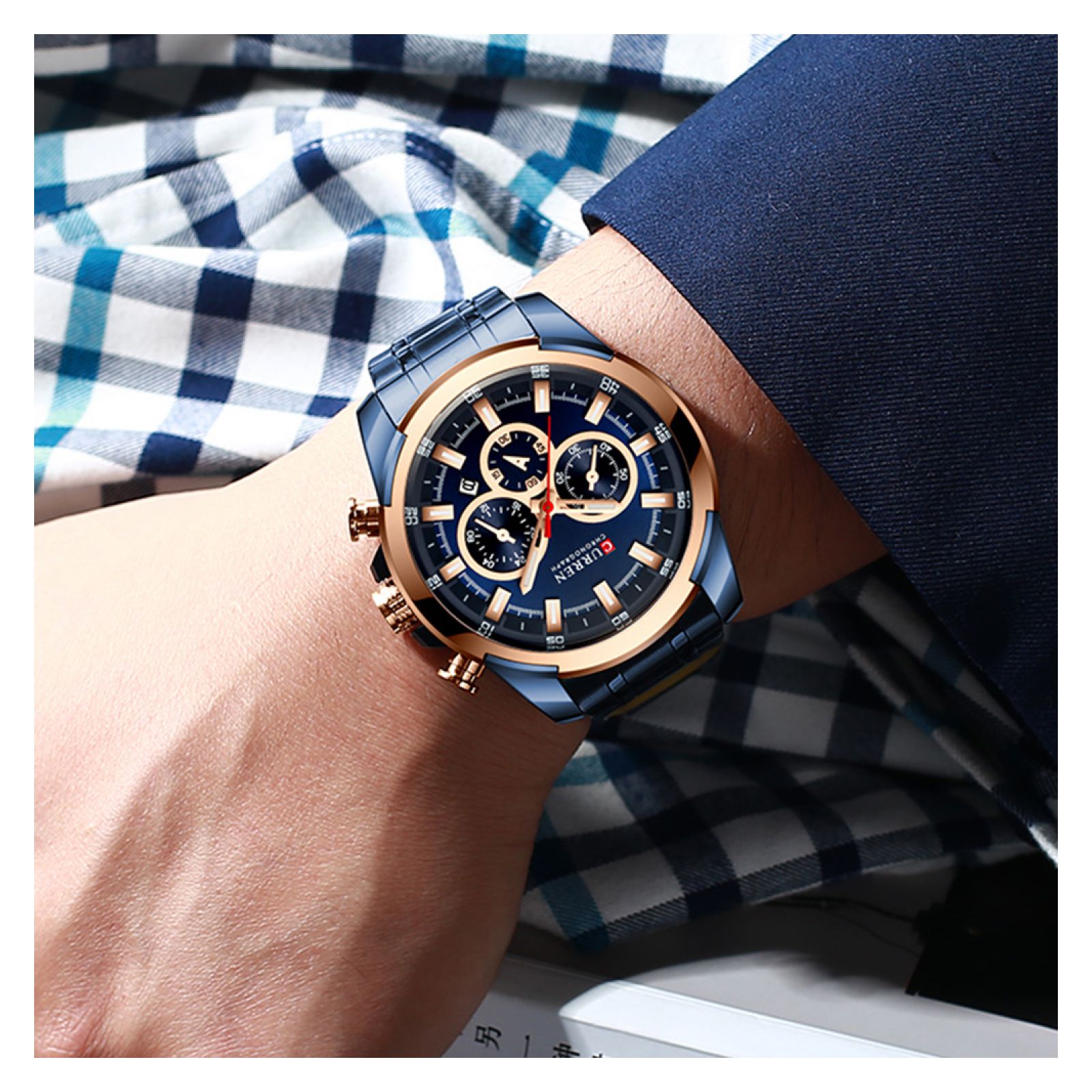 Foto 5 | Reloj Curren Krec9403 Azul para Hombre