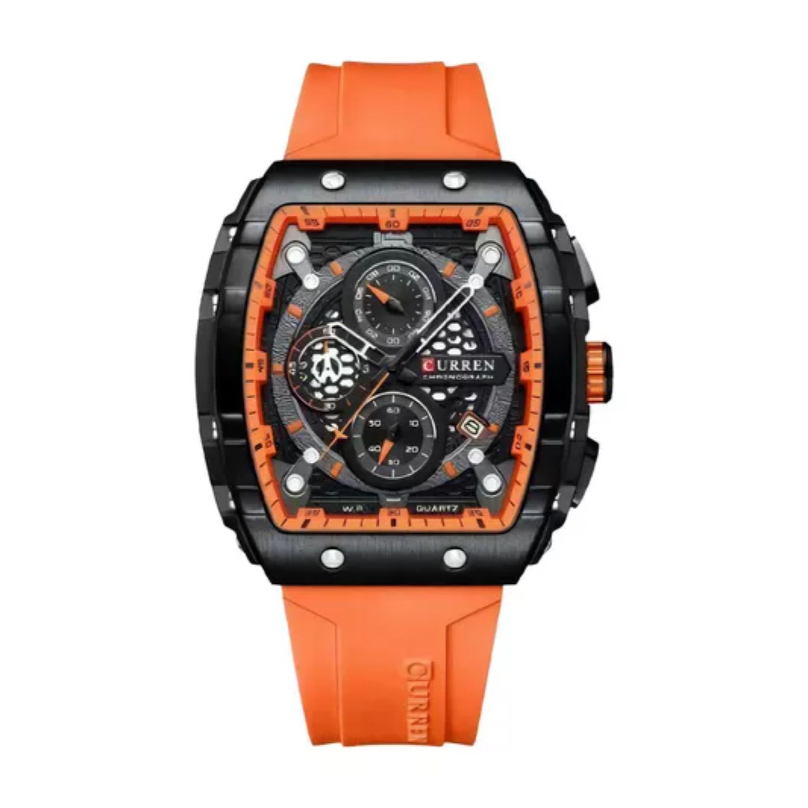 Foto 2 pulgar | Reloj Curren Kred8213 Naranja para Hombre