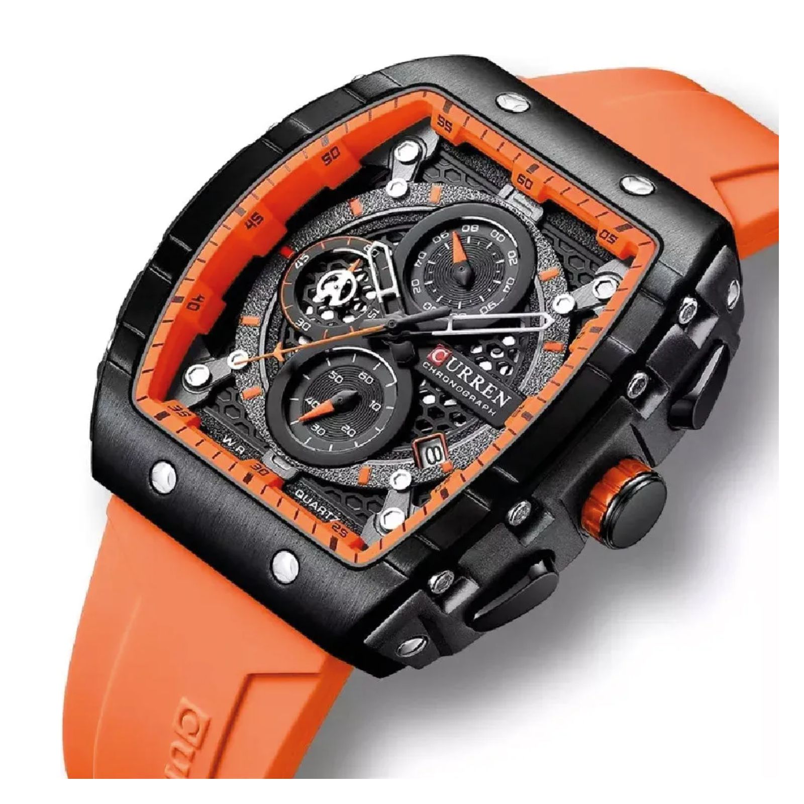 Foto 2 | Reloj Curren Kred8213 Naranja para Hombre