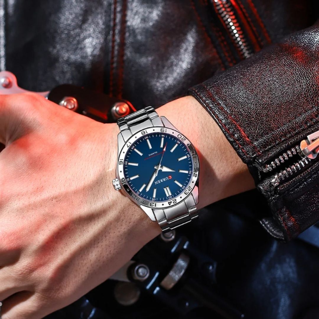 Foto 5 pulgar | Reloj Curren Kred9303 Plata para Hombre
