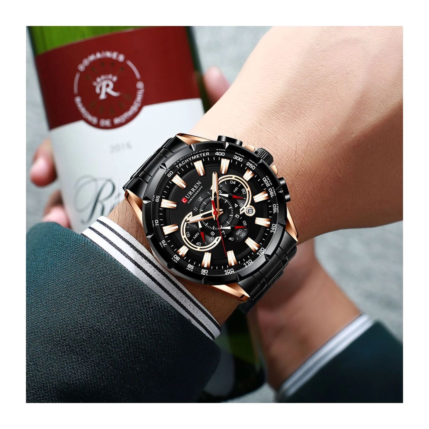 Foto 6 pulgar | Reloj Curren Krec9501 Negro para Hombre