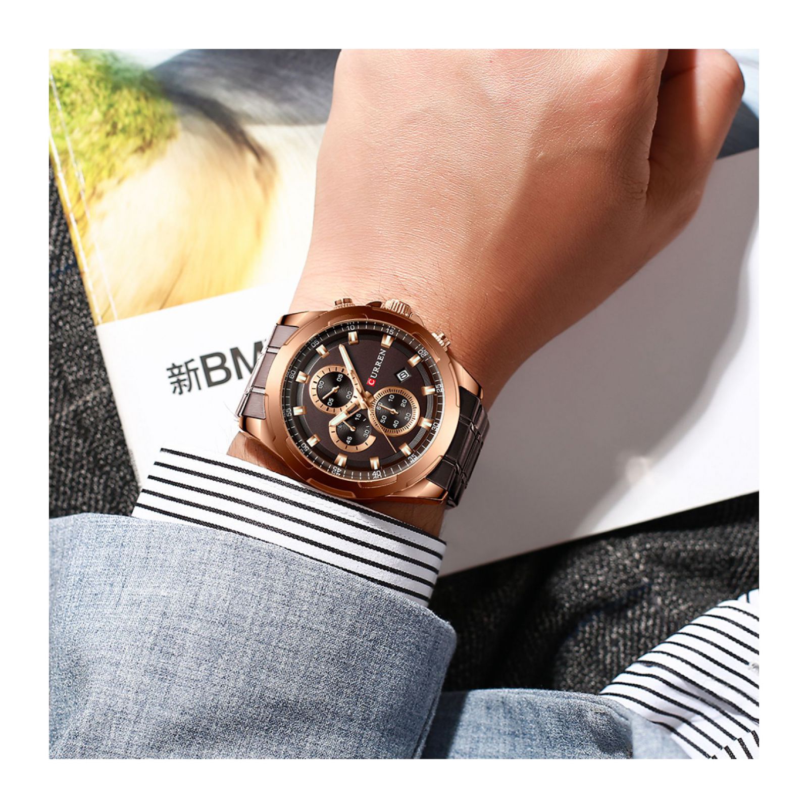 Foto 8 | Reloj Curren Krec8428 Negro para Hombre