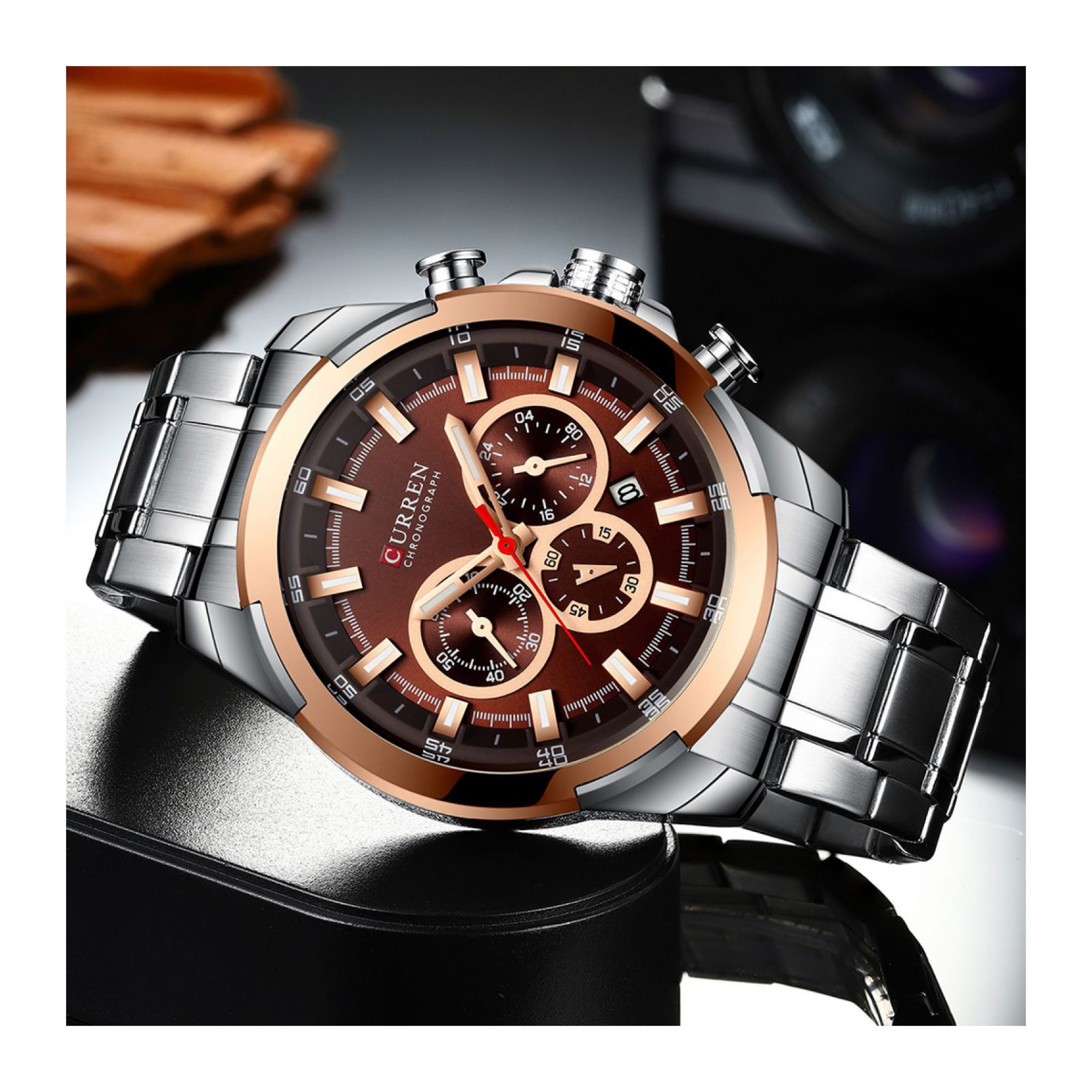 Foto 7 pulgar | Reloj Curren Krec941928 Plata para Hombre