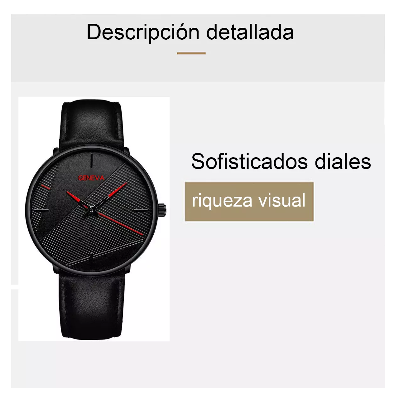 Foto 6 pulgar | Reloj Para Hombre Y Dama Moda Casual Pulsera Negro Detalles Rojo