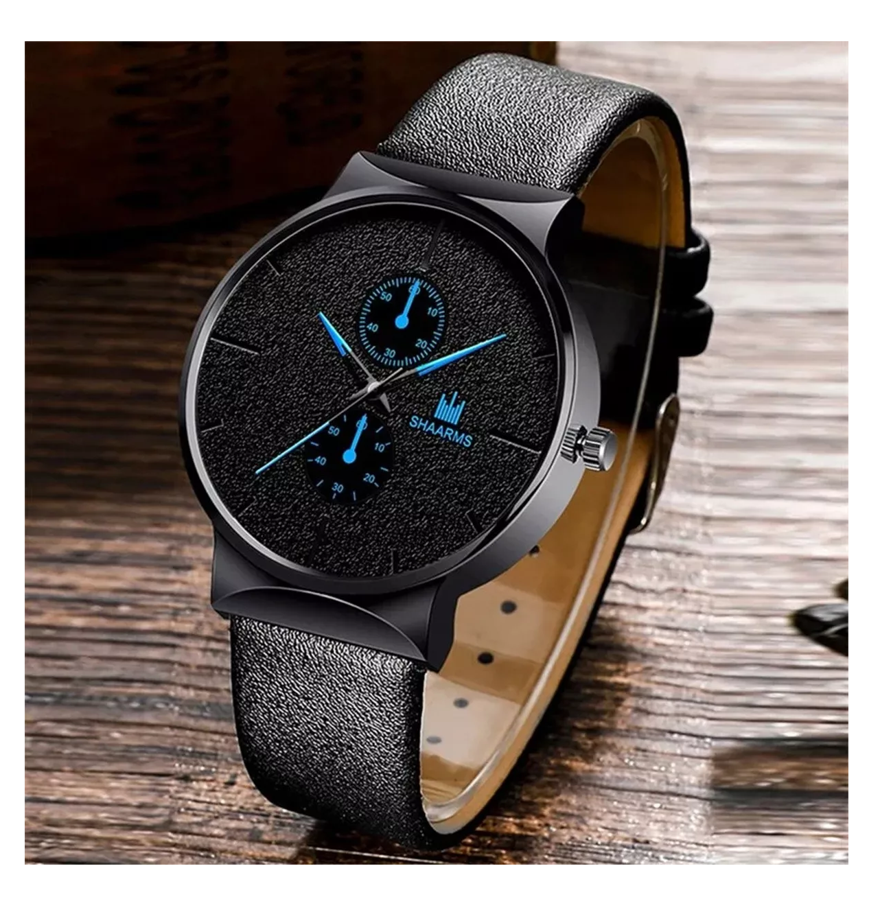 Foto 6 pulgar | Set De Reloj Para Hombre De Cuarzo De Negocios Pulsera, Negro