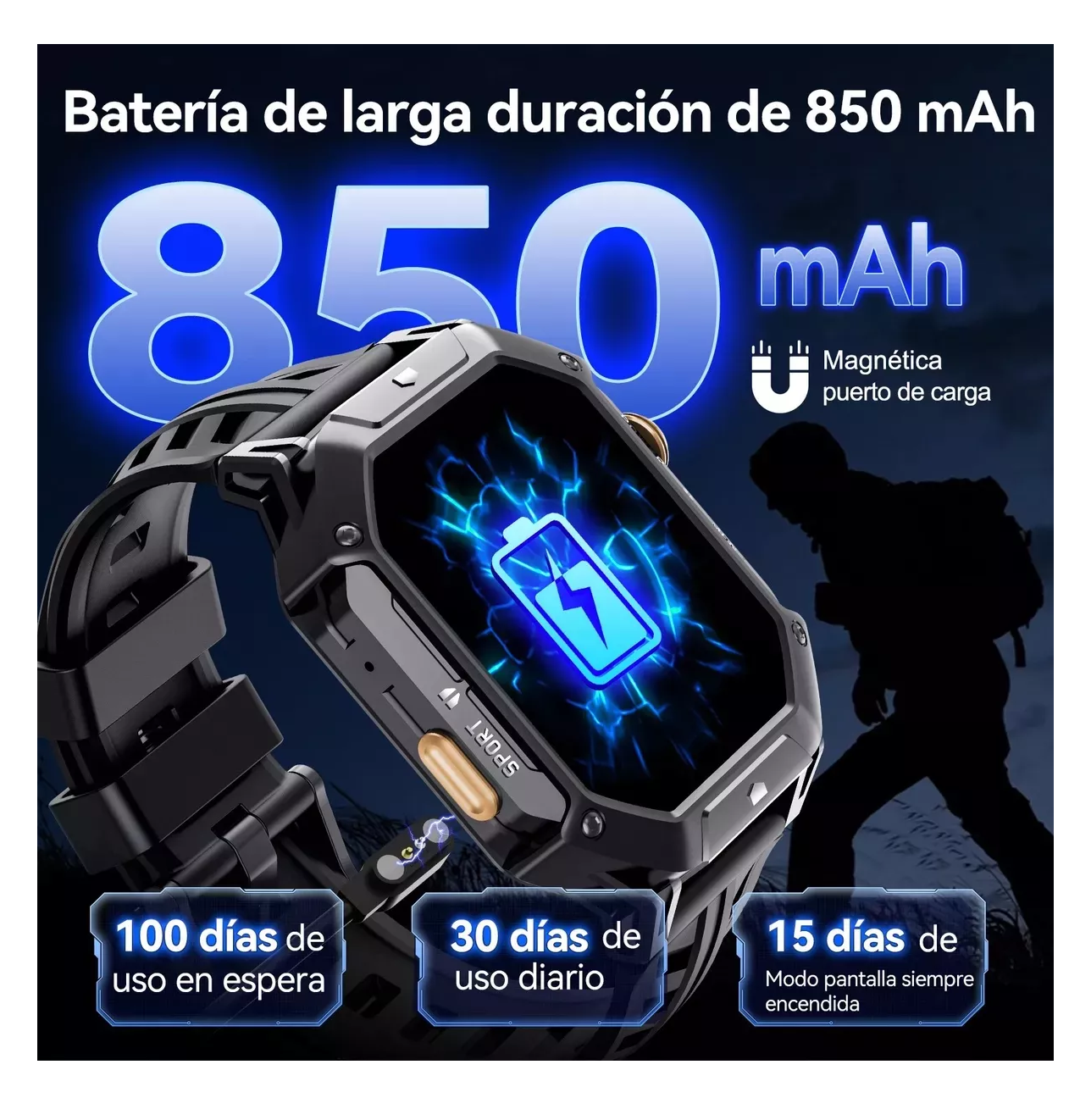 Foto 5 pulgar | Smartwatch  Deportivo Cubot X1 Negro