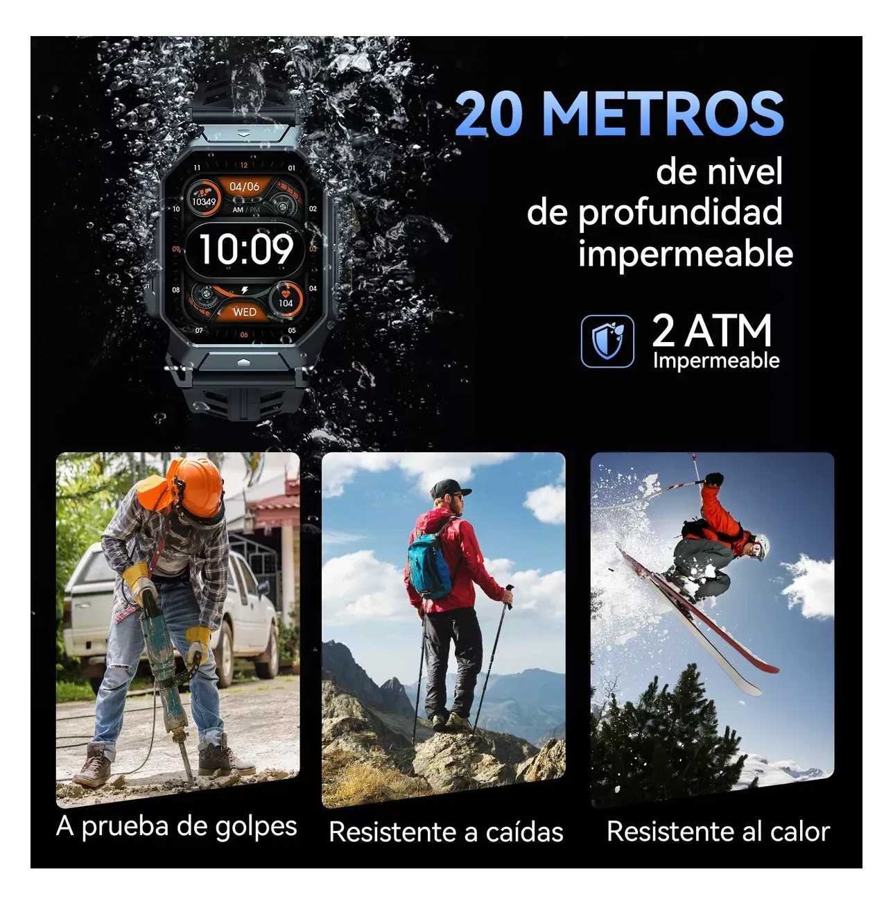 Foto 6 pulgar | Smartwatch  Deportivo Cubot X1 Negro