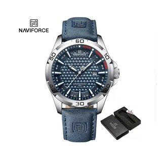 Foto 2 | Reloj de Pulsera Naviforce Azul Casual Impermeable con Correa de Cuero para Hombre