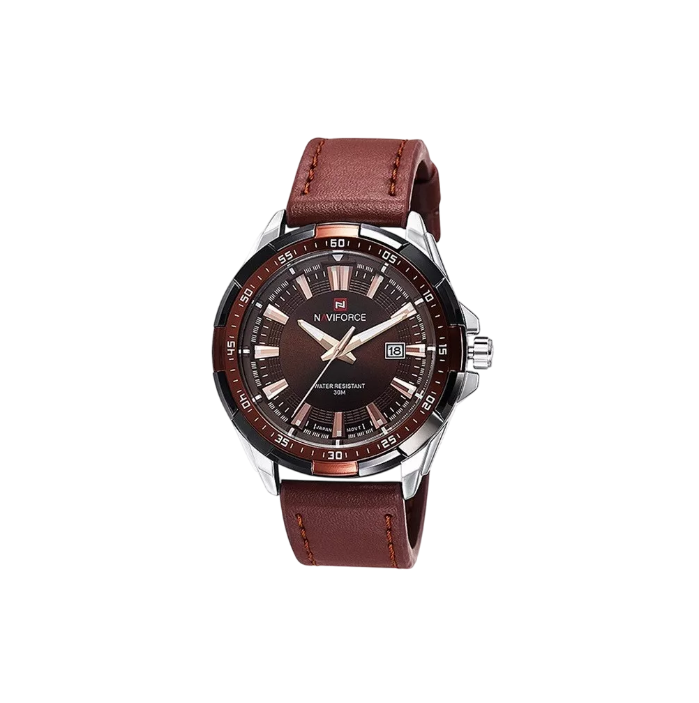 Reloj Deportivo Naviforce Marrón Original de Cuarzo para Hombre