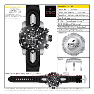 Foto 3 | Reloj Invicta Venom 5732 Acero Inoxidable Hombres