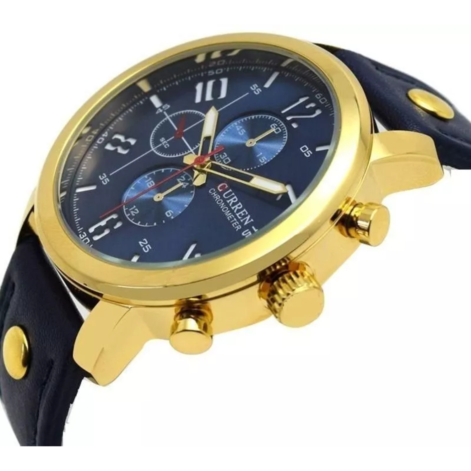Foto 3 pulgar | Reloj Curren 8192 Krea131803 Acero Inoxidable Dorado Tablero Azul