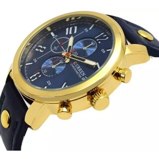 Foto 2 | Reloj Curren 8192 Krea131803 Acero Inoxidable Dorado Tablero Azul