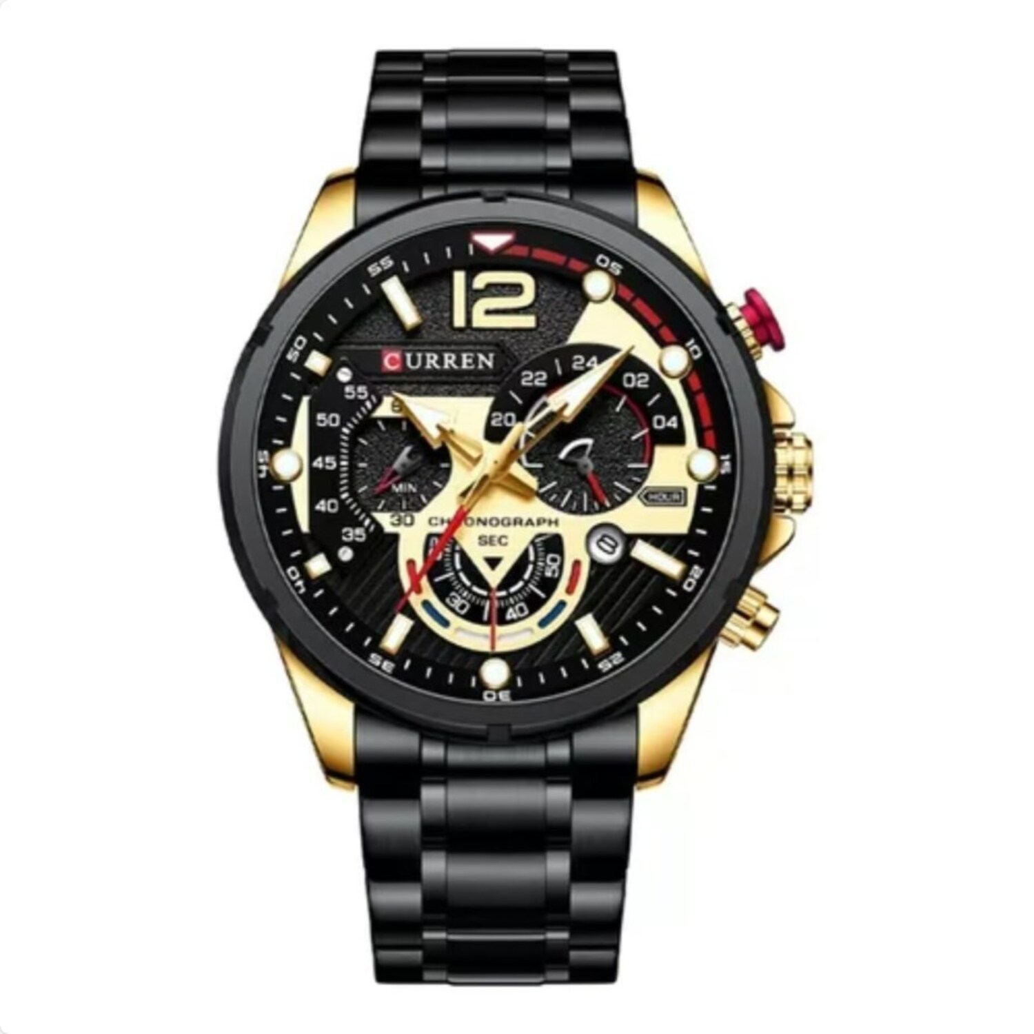 Foto 2 pulgar | Reloj Curren 8395 Kred331801 Con Caja De Acero Inoxidable  Dorado Y Tablero Negro