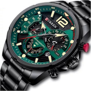 Foto 2 | Reloj Curren 8395 Kred330107 Con Caja De Acero Inoxidable Negro Y Tablero Verde