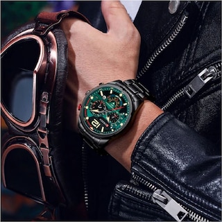 Foto 4 | Reloj Curren 8395 Kred330107 Con Caja De Acero Inoxidable Negro Y Tablero Verde