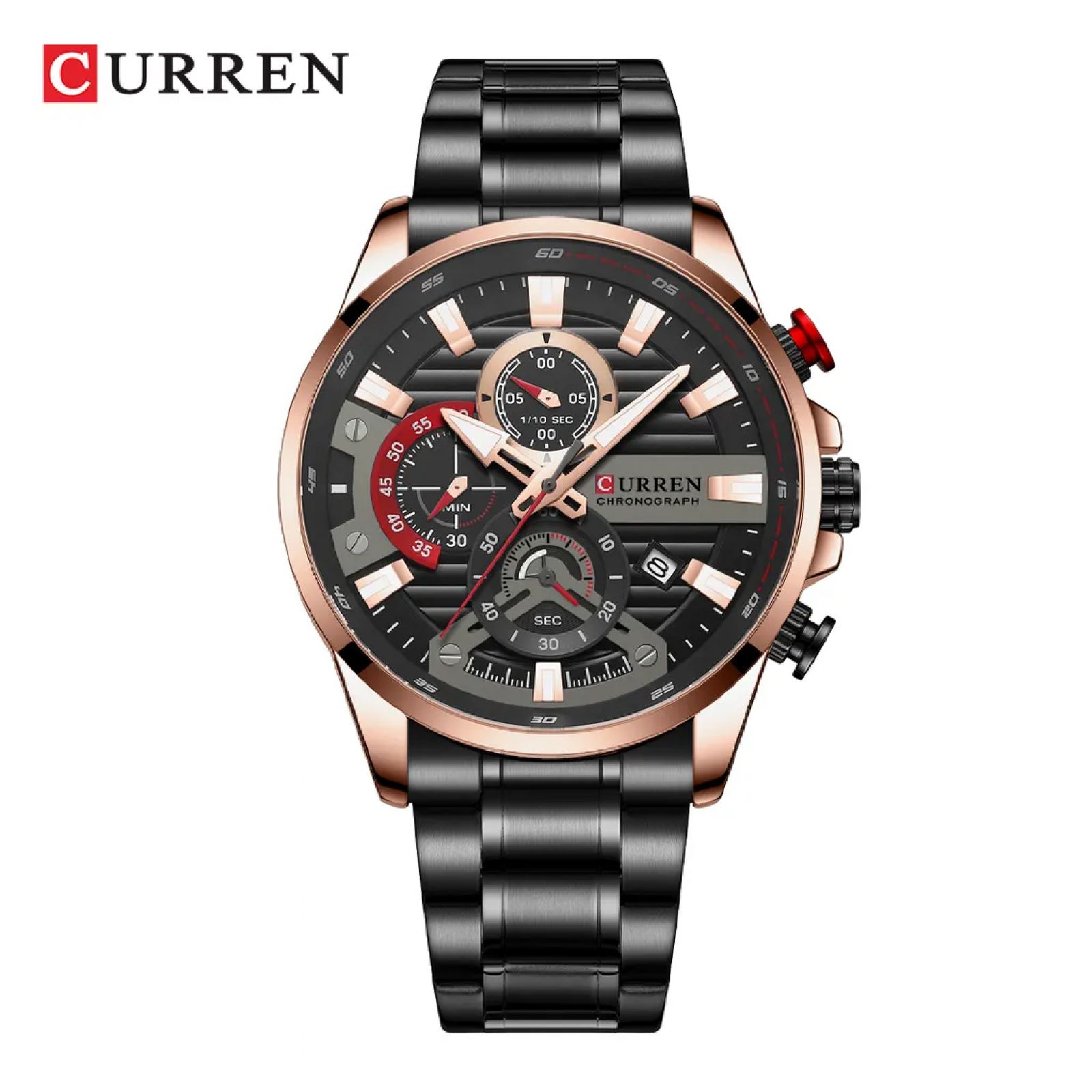 Foto 2 pulgar | Reloj Curren Kred612001 Con Caja De Acero Inoxidable Oro Rosa Y Tablero Negro