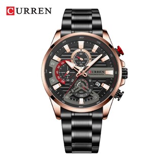 Foto 1 | Reloj Curren Kred612001 Con Caja De Acero Inoxidable Oro Rosa Y Tablero Negro