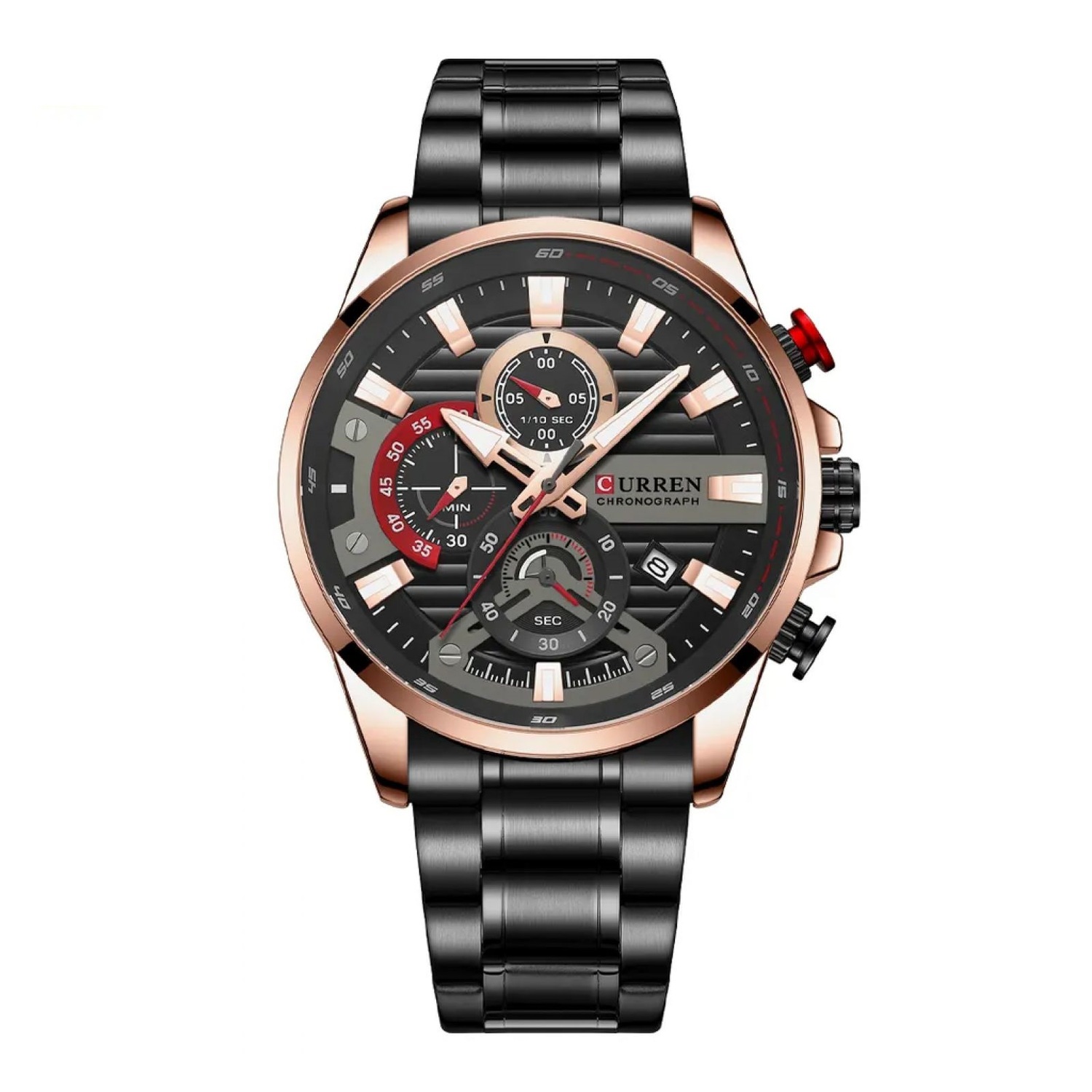 Foto 3 pulgar | Reloj Curren Kred612001 Con Caja De Acero Inoxidable Oro Rosa Y Tablero Negro