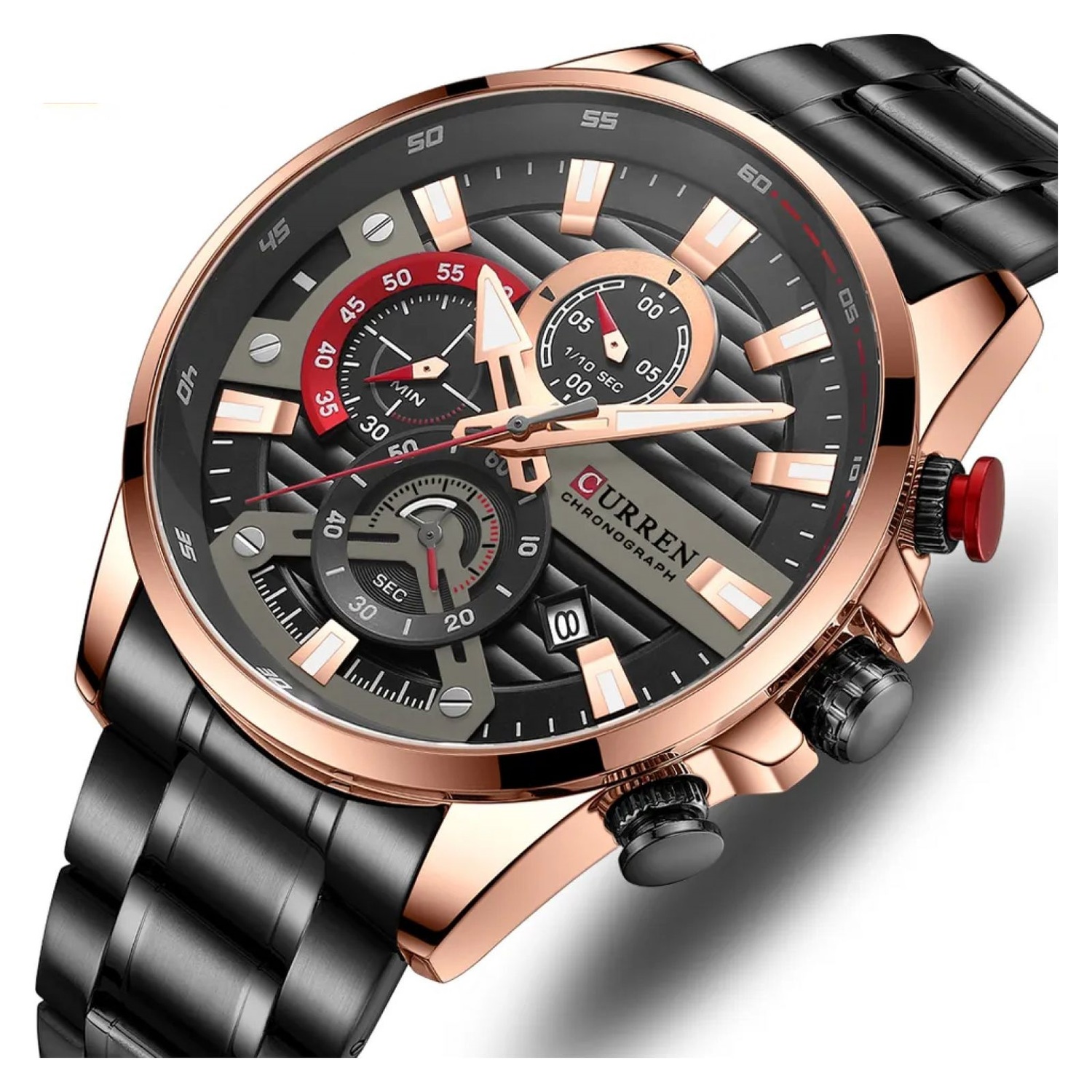 Foto 4 pulgar | Reloj Curren Kred612001 Con Caja De Acero Inoxidable Oro Rosa Y Tablero Negro