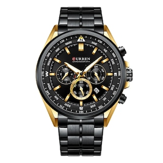 Foto 1 | Reloj Curren Kred311801 Kred311801 Con Caja De Acero Inoxidable Negro Y Tablero Negro